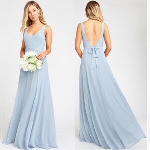 Show Me Your MuMu Steel Blue Dress